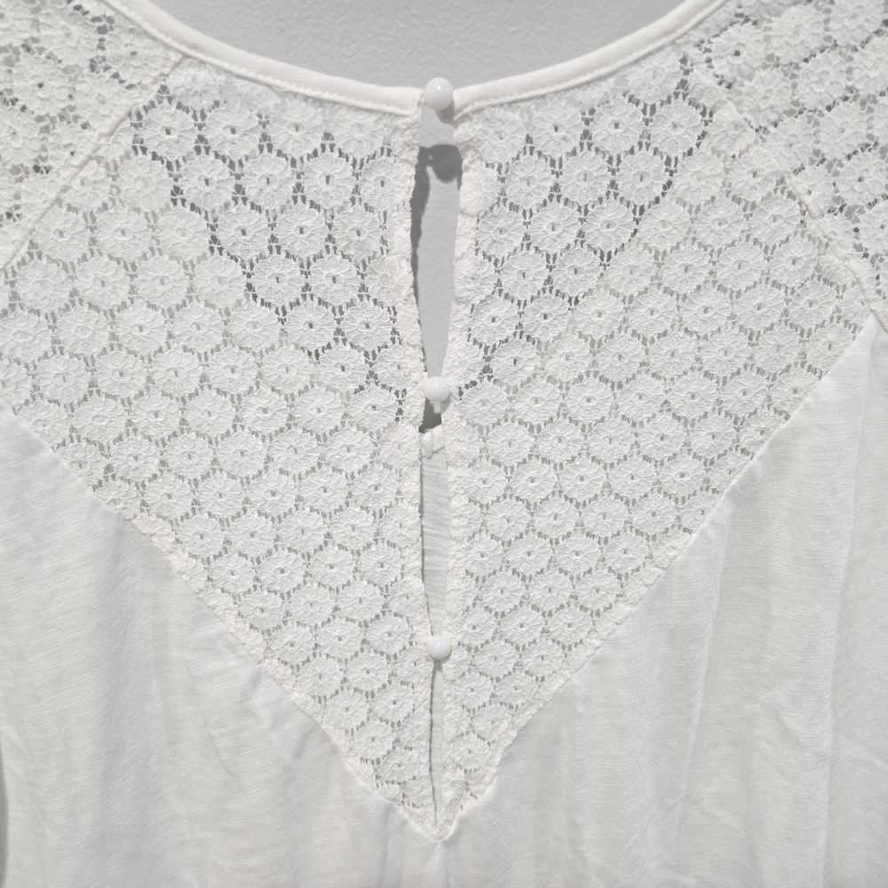 Lace-panel easy-breezy top - Picture 3 of 4